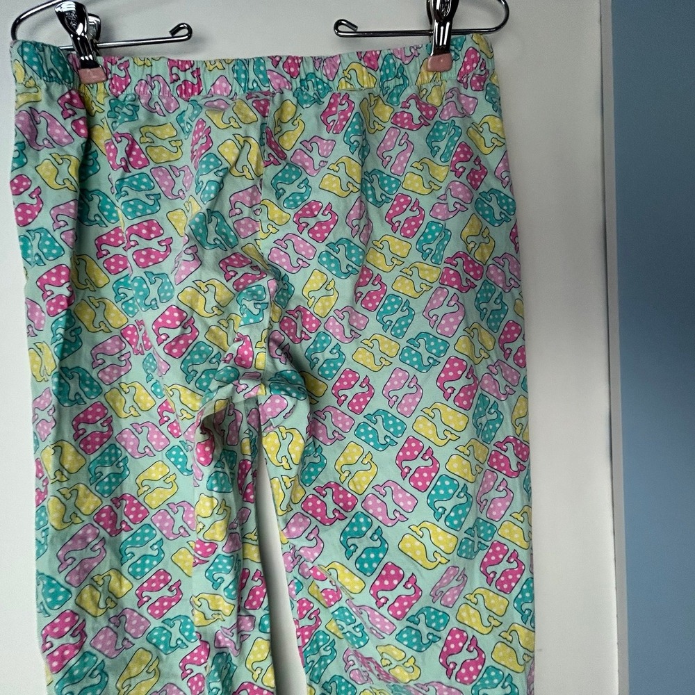 Vineyard Vines Green Pink Yellow Whales Pajama Pants S/P - Picture 4 of 11